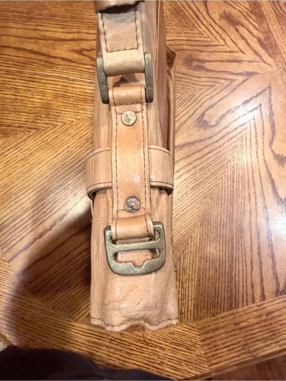 Frye Leather Briefcase in Light Tan *Project*